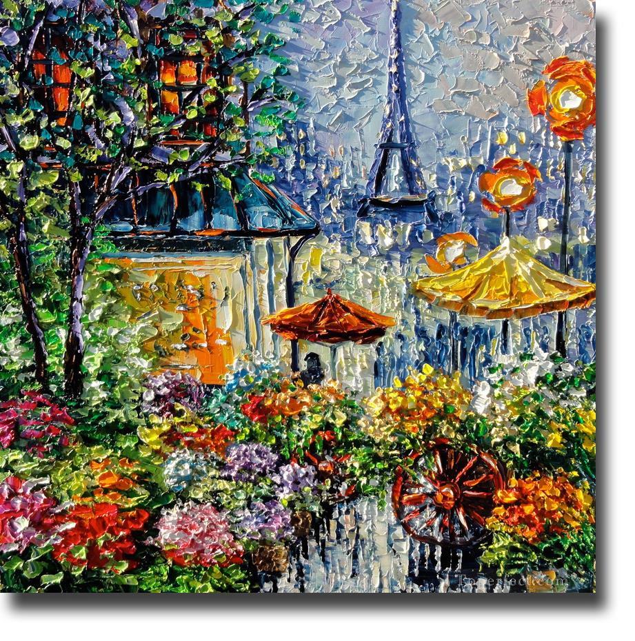 PARIS PAINTING palette with palette knife Oil Paintings